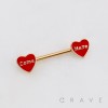 HEART SHAPE CUM HERE ENGRAVE NAUGHTY 316L SURGICAL STEEL NIPPLE RING SHIELD